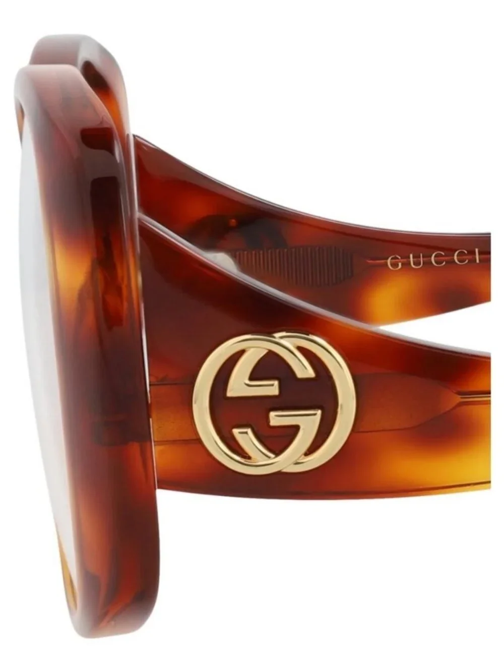 New Gucci Womens Round/Oval Havana Havana Transparent Fashion Designer Eyeglasse